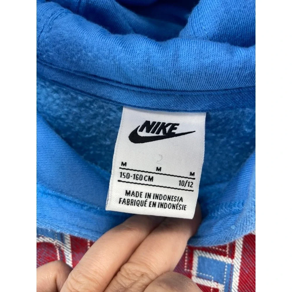 Nike Houston Oilers Hoodie Kids Size M 10/12 Blue‎ Graphic Pullover NFL Retro